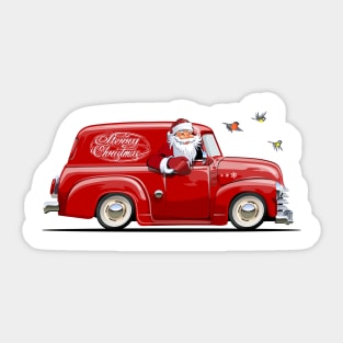 Cartoon Christmas van Sticker